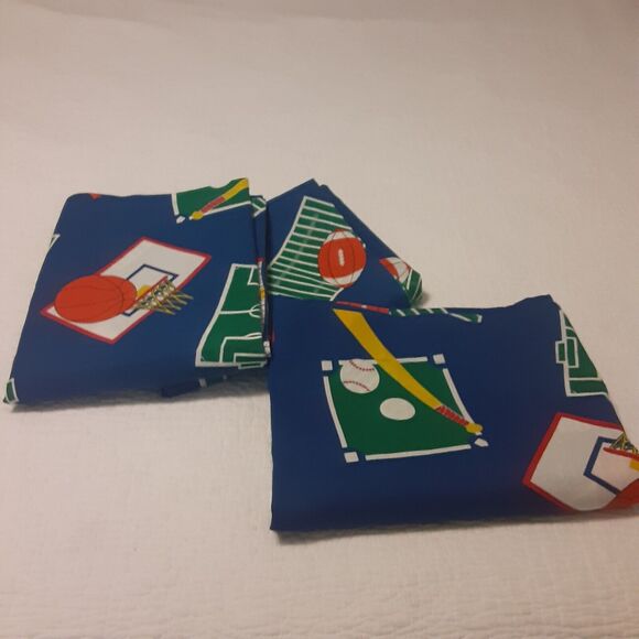 Vintage Whisper Mills Sports Graphic Curtains X3 Athletic Versatile - Picture 2 of 8